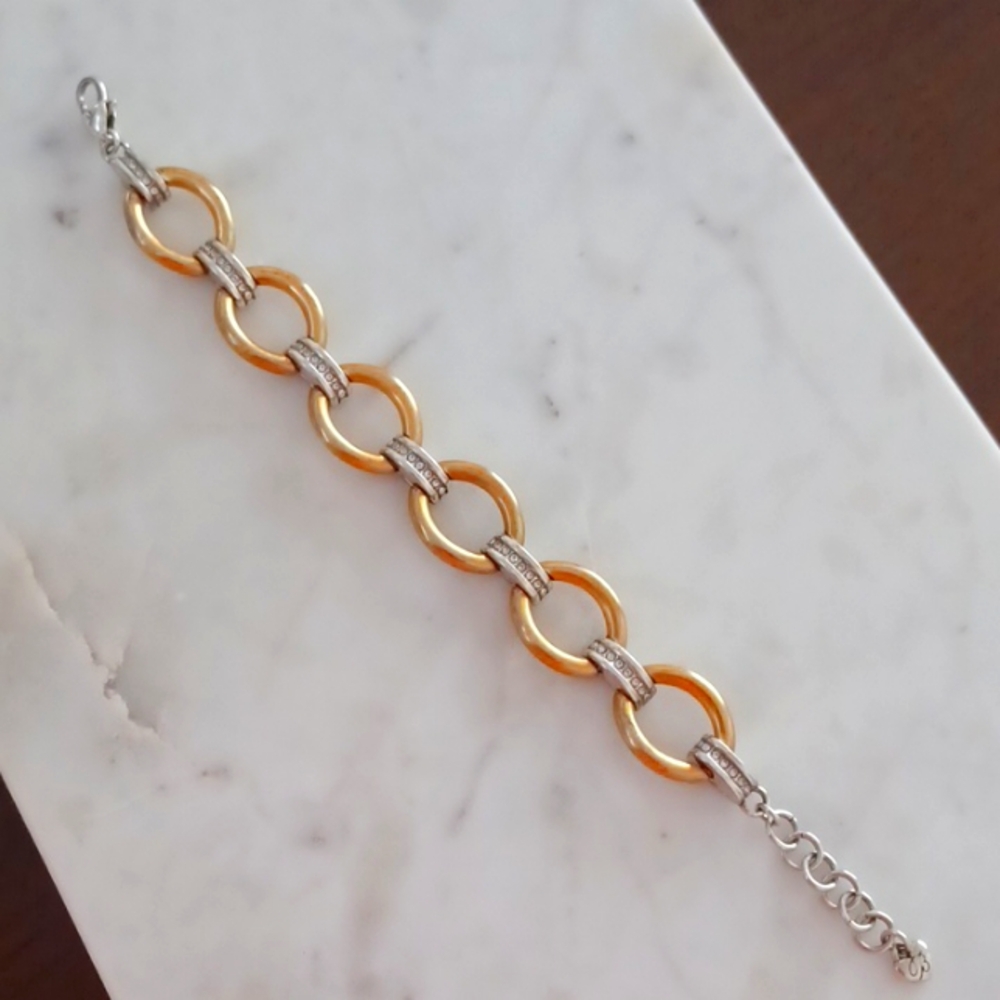 ❤️ Brighton Gold, Silver & Crystal Bracelet - Picture 5 of 5